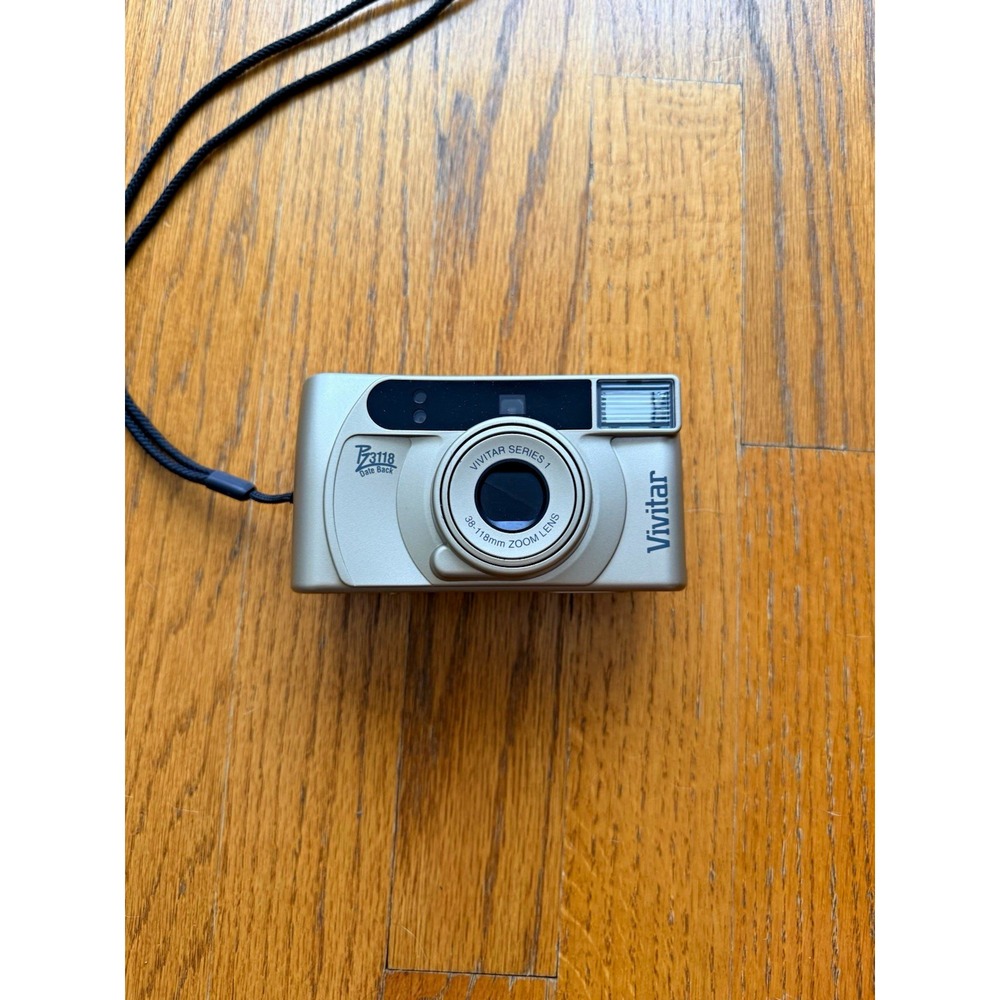 Bronze Vivitar PZ3118 Date Back 35mm Point & Shoot Auto Focus w/ Flash